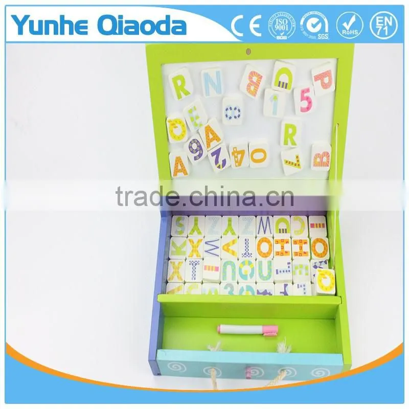 Early Learning wooden alphabet teaching magnetic wooden box