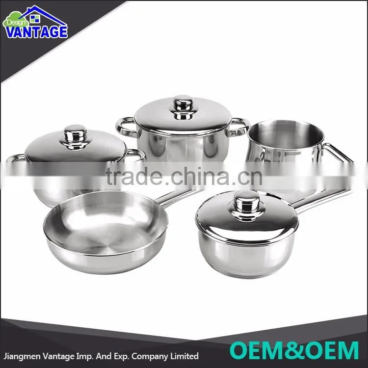Customized pots stainless steel stock pot cookware for wholesale