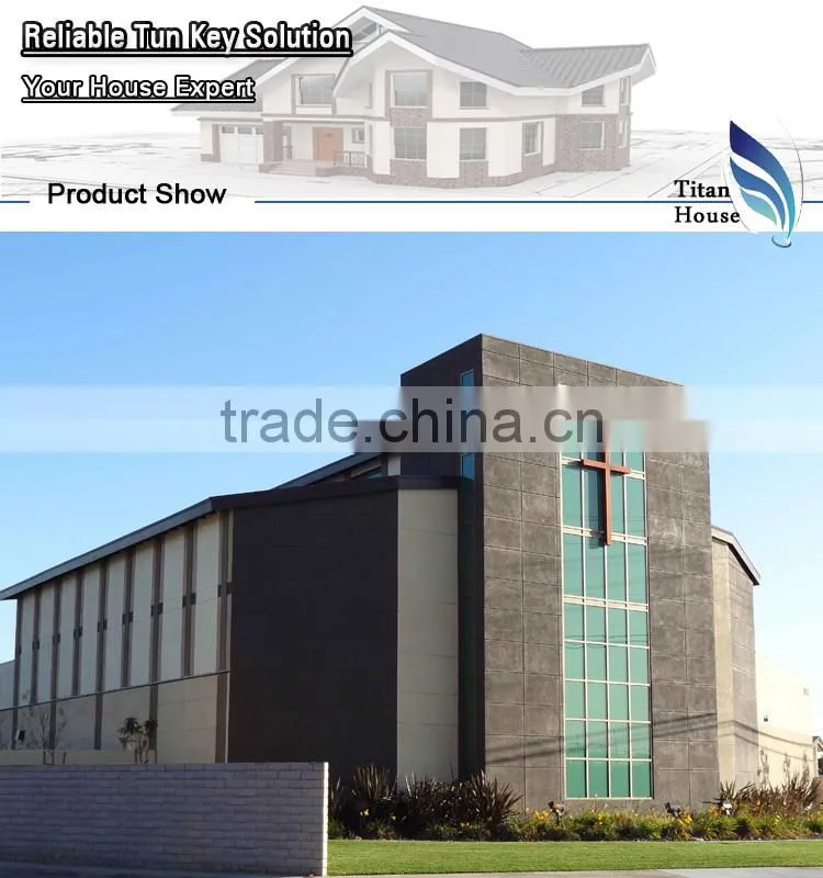 Muti-Storey Light Steel Prefabricadas Kit Church Building