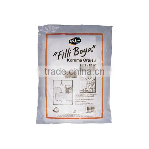 Plastic protective drop cover sheet