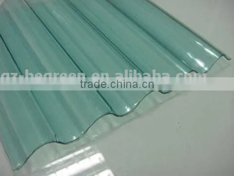 plastic polycarbonate PC 100% clear corrugated plastic new wave roofing sheet for sale