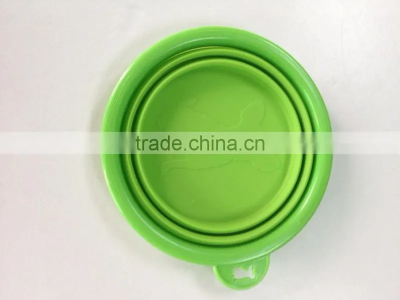 personalized foldable silicone pet dog bowl