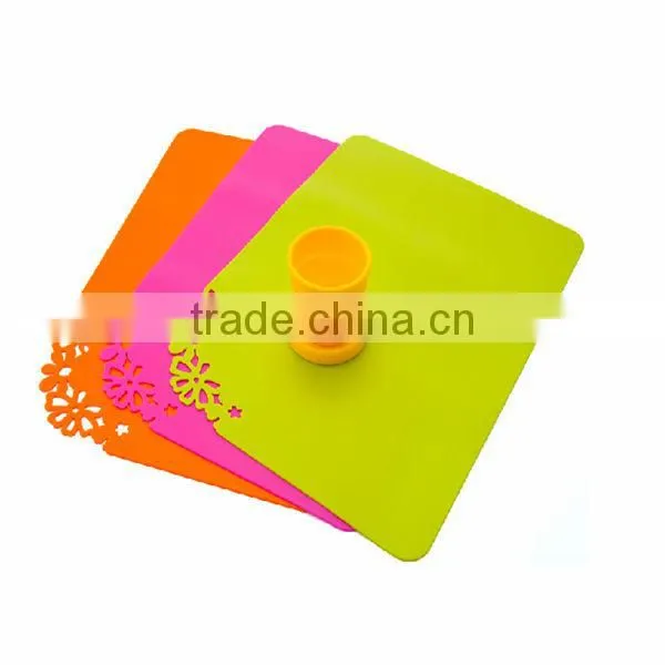Eco-friendly Customized colorful silicone pot coaster