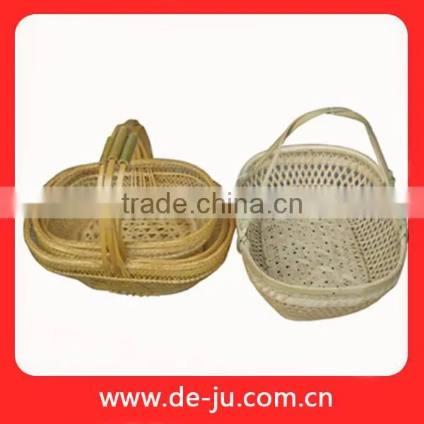 Knit Handmade Natural Bamboo Halloween Baskets
