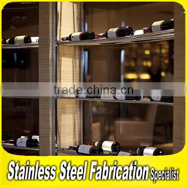 Modern Stainless Steel Bar Wine Cabinet For Hotel KTV Bar Club