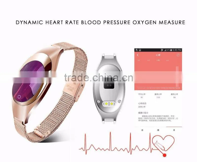 Multi-functional Smart Bracelet With Blood Pressure Monitor/Sleeping Quality Monitor/Clock/Call Reminder, Best Jewelry Bracelet