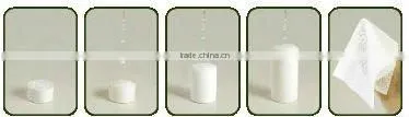 2015 Super Magic Coin Compressed Tablet Facial Tissue Paper with Bag and Tube Packing