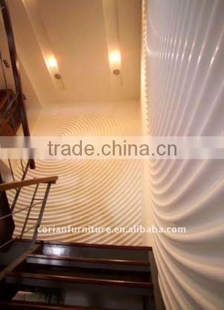 Hi macs solid surface interior decorating wall