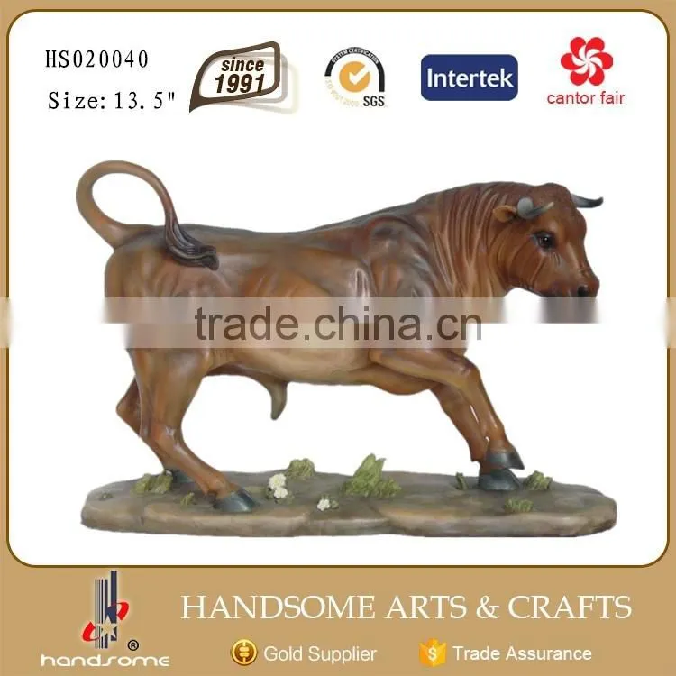 13.5 Inch Resinic Cattle for Garden Decorations Resin Cow