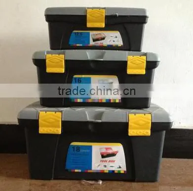 13" plastic tool storage box with handle for carring