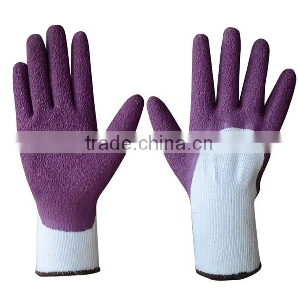 sunnyhope 13 Gauge knit coated latex utility gloves