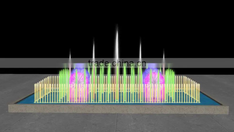 hotel decoration outdoor modern esay control and programmable water fountains