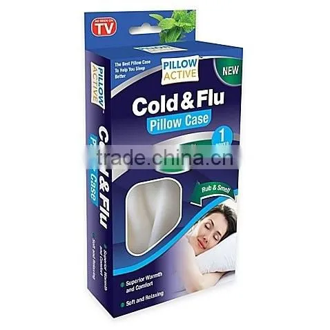 2016 white polyester material new cold flu smell pillow case