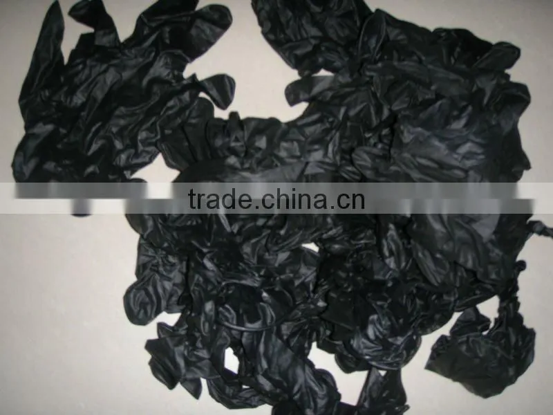 Black Latex Textured Tattoo Gloves--Powder Free