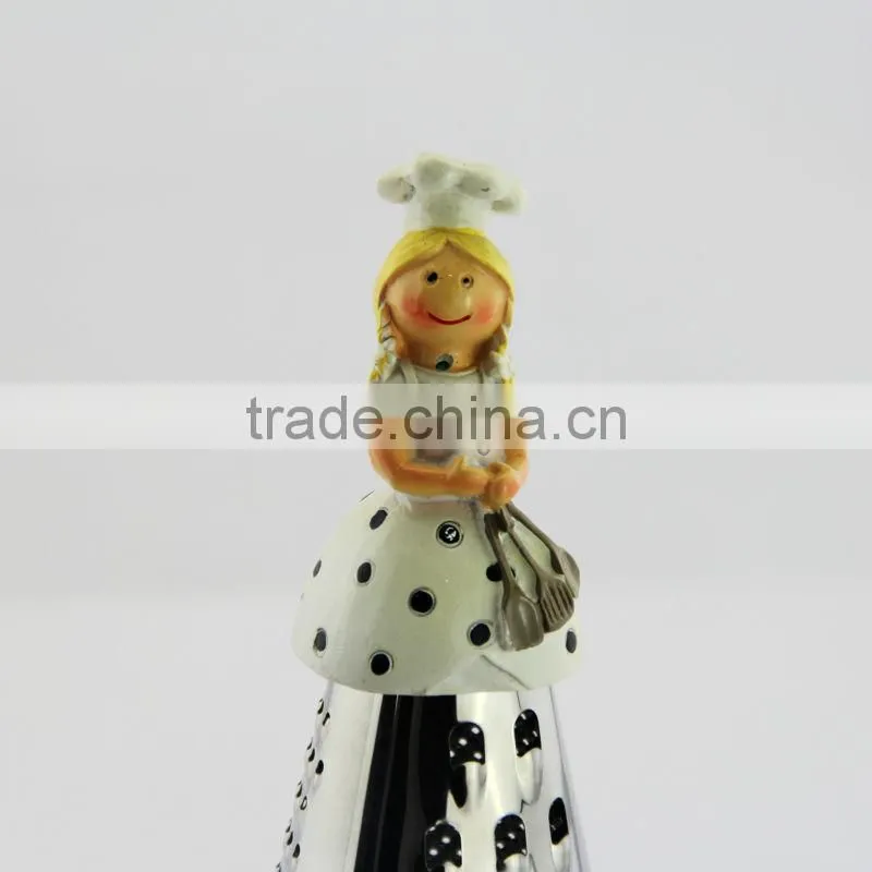 Cute design kitchen decoration handmake resin handle electric coconut grater