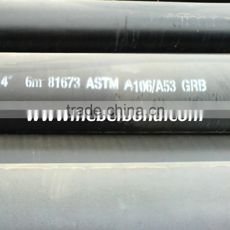 Black painted Carbon steel seamless pipes with competitive price