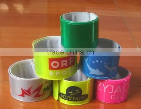 PVC vinyl reflective slap wrap/slap bracelet