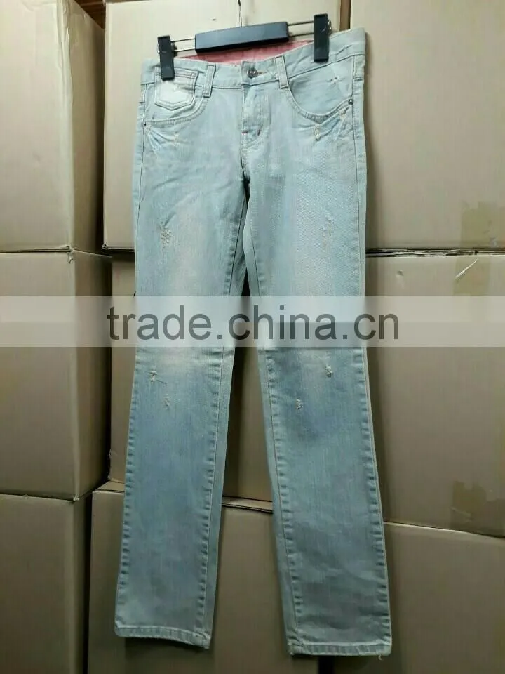 Cheap stock lot sale various Man Woman's Denim jean from Korea