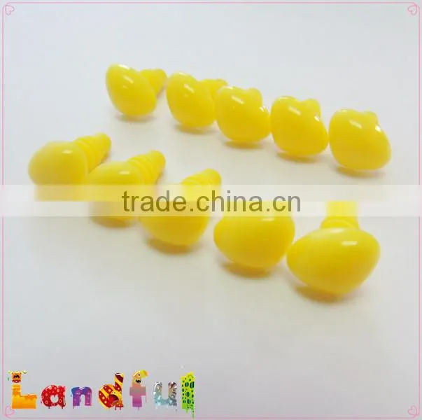 12mm Yellow Safety Triangle Nose Plastic Nose Craft Animal Doll Nose