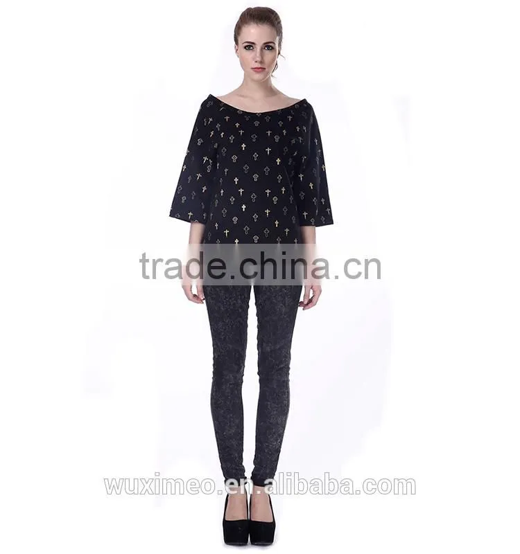 Brand design superior ladies french terry t-shirt