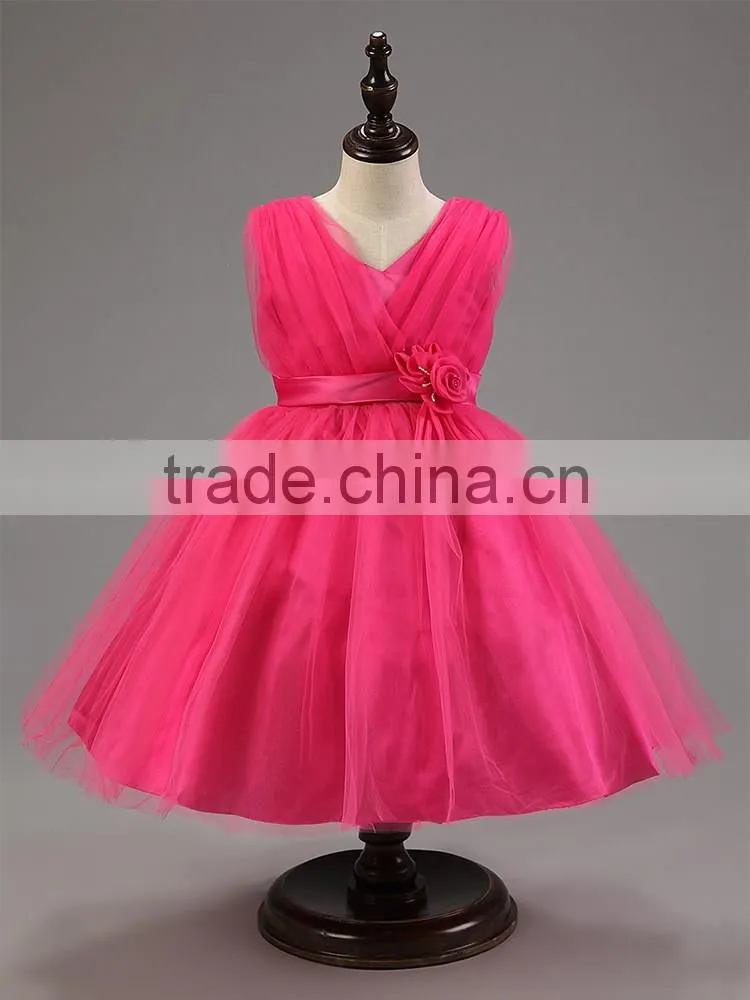 Kids clothes flower dresses for girls party dresses
