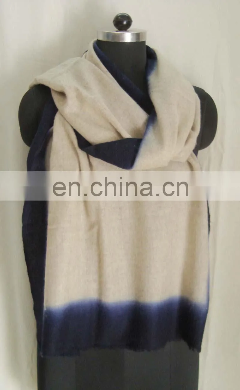 Gauze Pashmina wool shawl stoles with Ombre dye 2017