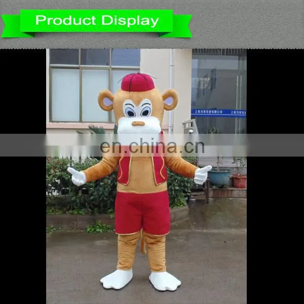 2016 newest "waiter" monkey mascot costume for Spring Festival