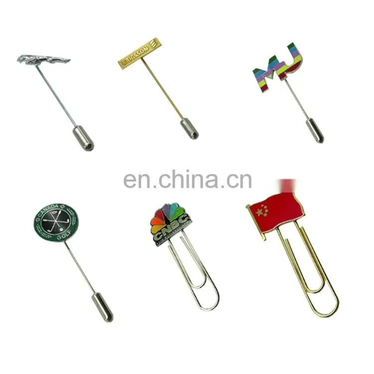 Hot sell unique customized design anime logo paper clip metal paper clip holder