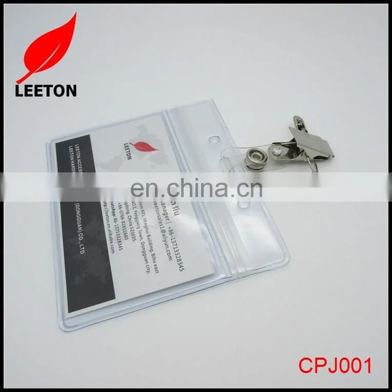 Plastic name badge holder