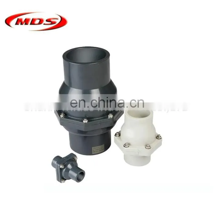 Wholesale customized gray plastic PN10 swing check valve PVC