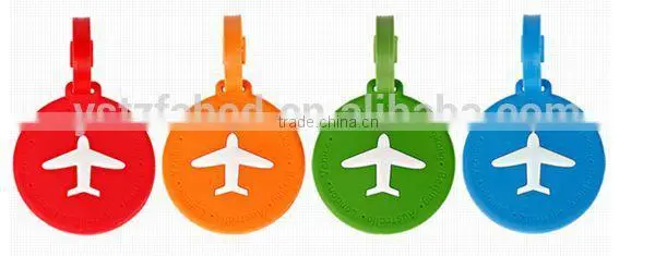 Top quality soft silicone luggage tag/ bag tag
