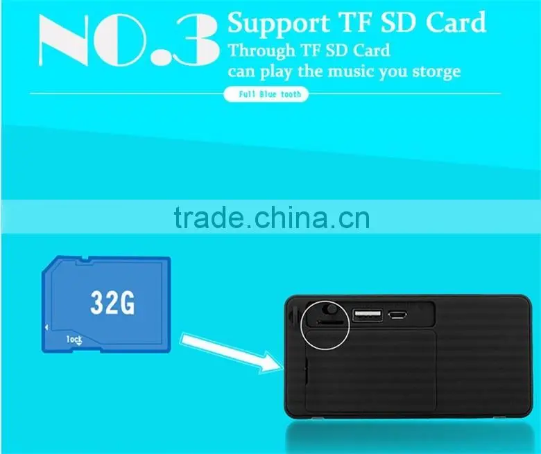 2016 mini rectangle card slot popular LC- X3 bluetooth speaker