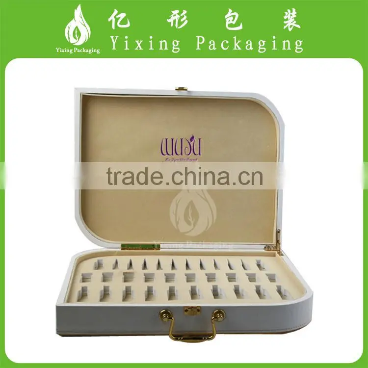 Delicate design custom leather cosmetic storage box beauty cosmetic box