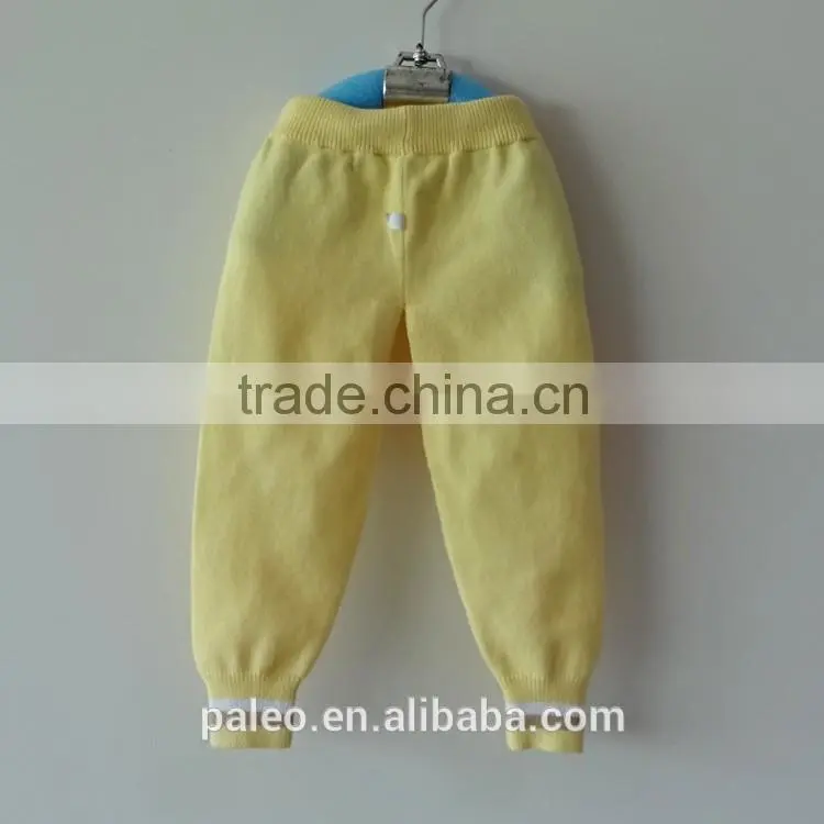 factory sale 100% cotton knitting children sweater long pants