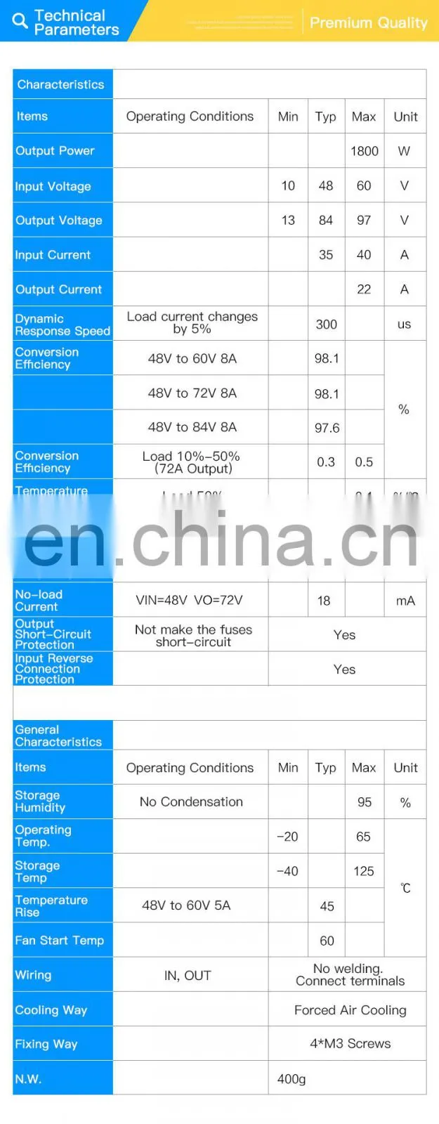 12V 24V 48V to 48V 60V 72V 1500W 30A Boost DC-DC Converter Power Supply Step-Up Module