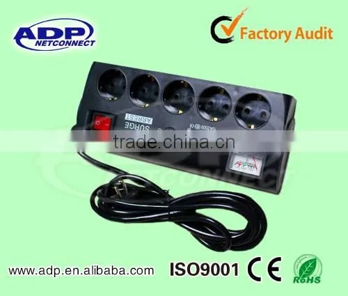 european type 5ways power extension socket