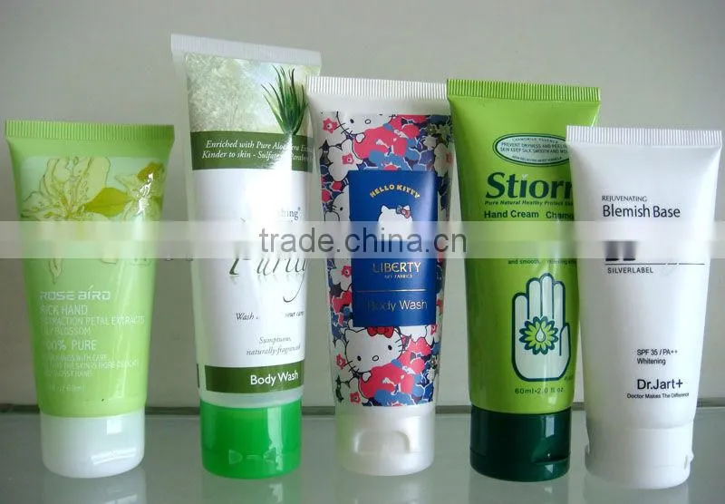 plastic clear packaging,pe soft tube,silkscreen printing packaging tubes