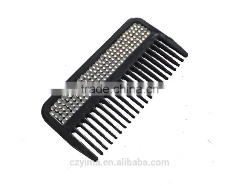 Hot! bling horse mane & tail comb with white black rhinestone/equestrian
