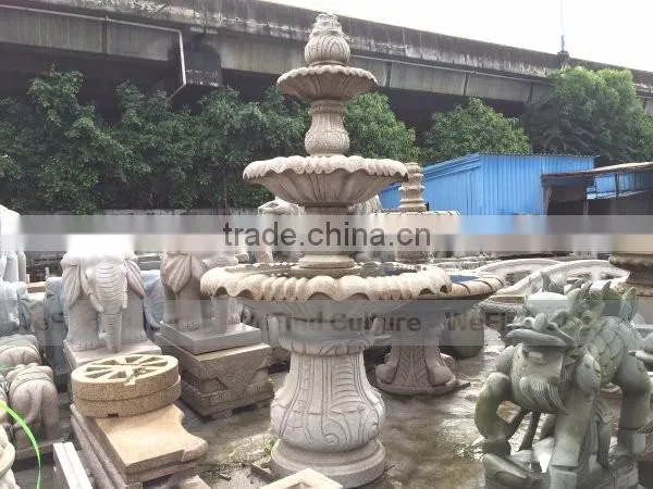 Artificial Landscape Round Stone Waterfall Fountain for Garden