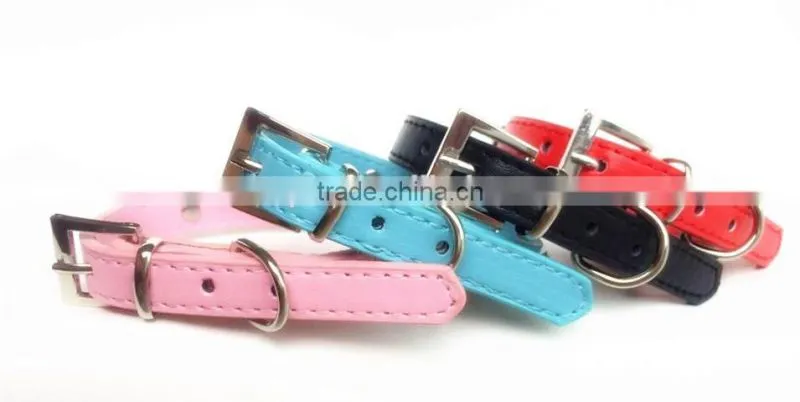Professional factory wholesale multiple color pu leather dog collars