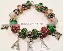 Alpha Kappaa Alpha wholse alloy AKA letters sorority bangle for sister and lady greek custom Bracelet