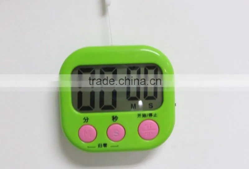 2.9 Inch LCD Big Screen AAA Battery Countdown 4 Color Digital Kitchen Timer