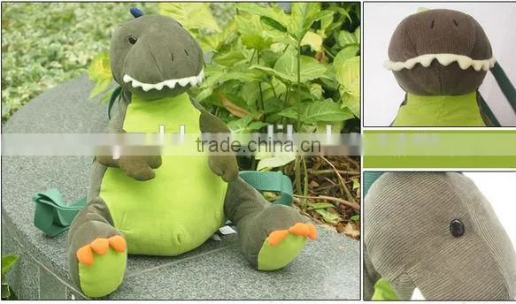 dinosaur plush backpack /kids plush backpacks/plush animal backpacks