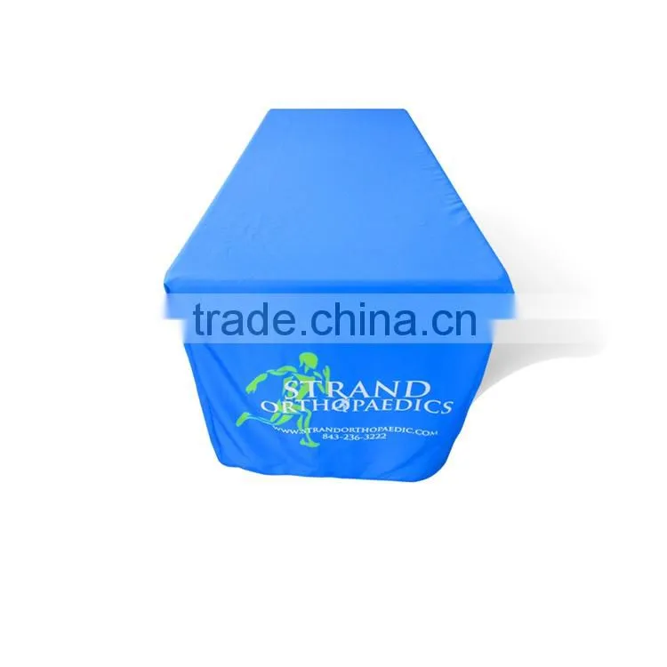 Custom Printed Non-Fading Waterproof 100% Polyester Table Cover Tablecloth