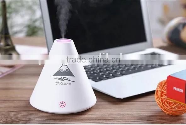Hot Sale ! Super Volcano Shape Air Humidifier Desktop USB Oil Essential Aroma Diffuser with Multi Colors Night Light