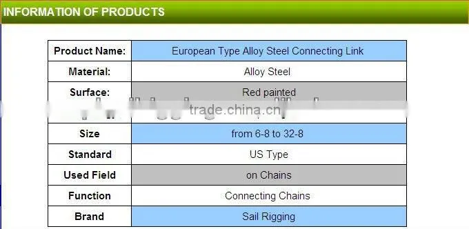 high quality g80 european type connecting ring