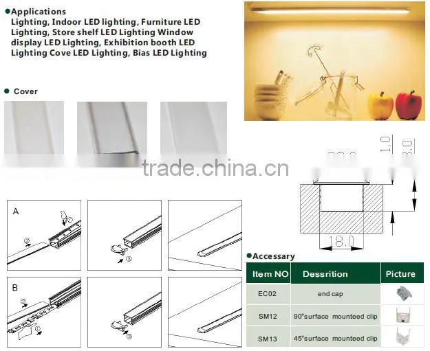aluminum profile for night light