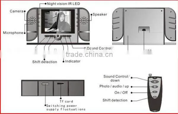 NEW 720P IR Clock Camera Remote Spy Hidden Cam Motion Voice Activate DVR w/ 2.5 inch LCD Screen