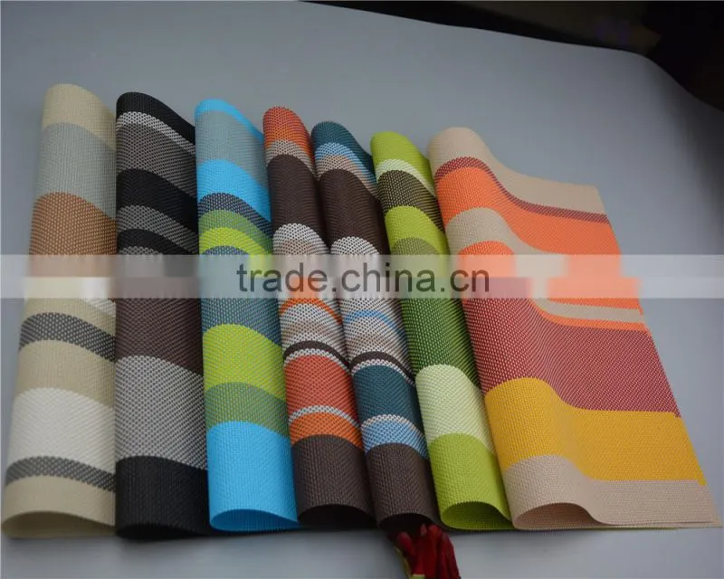 Europe fashion new style Blue with brown strip rainbow placemat
