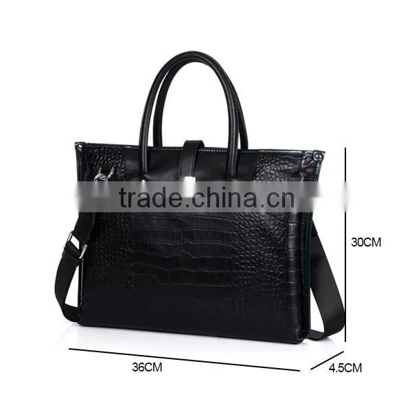 High quality men genuine crocodile leather briefcase leather briefcase business card holder